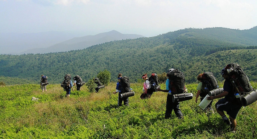 backpacking trip on outdoor leadership course