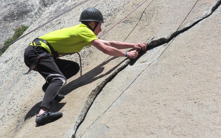 rock climbing in High Sierra
