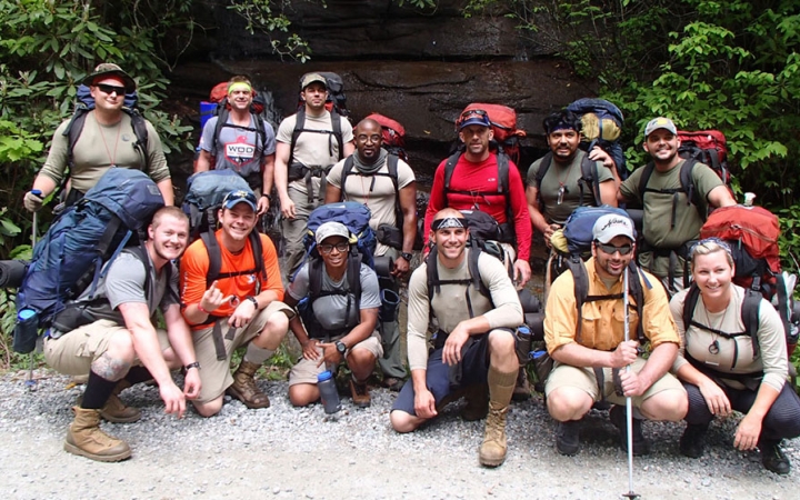 a group of veterans on an outward bound expedition